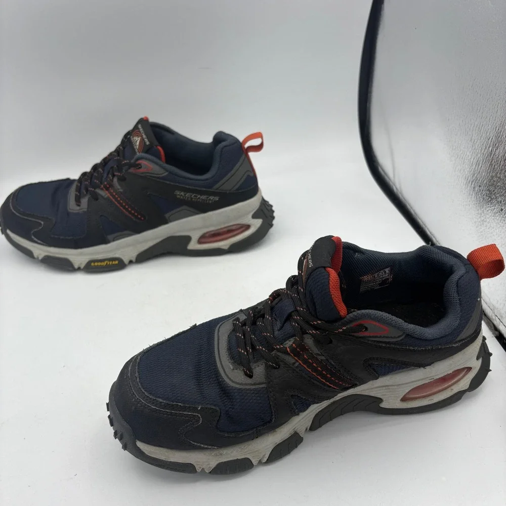 Skechers Shoes Mens Size‎ 7.5 Black Blue Water Repellent 237217 Goodyear Outdoor